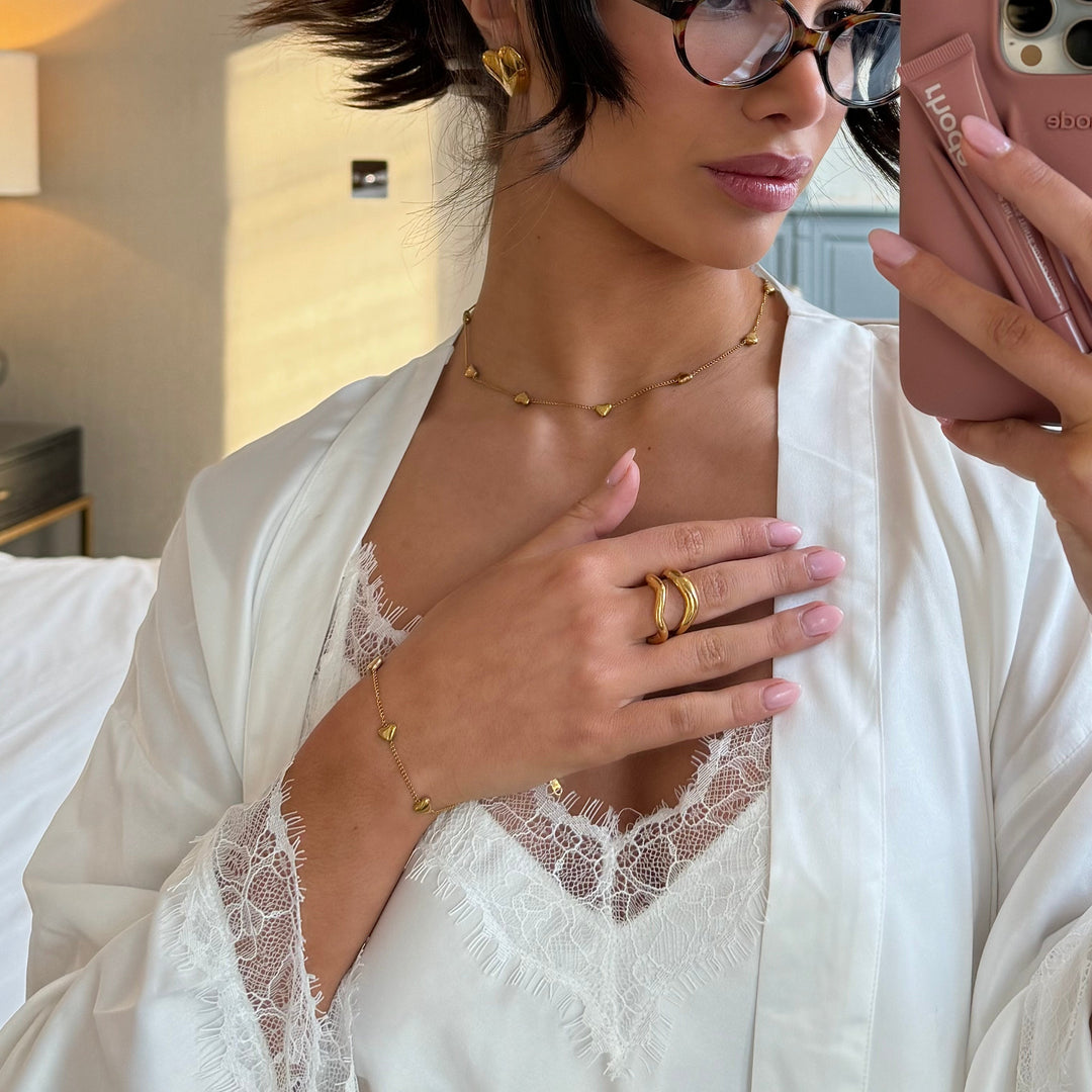 Mini Herz Kettenanhänger - Gold