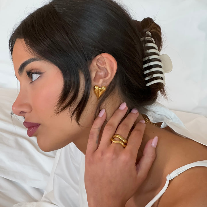 Liebesherz Ohrringe - Gold