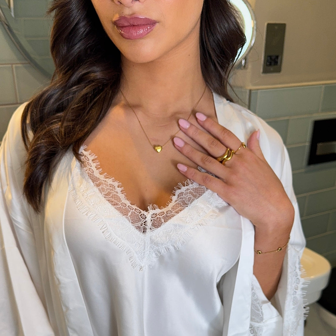 Mini Herzanhänger Halskette - Gold