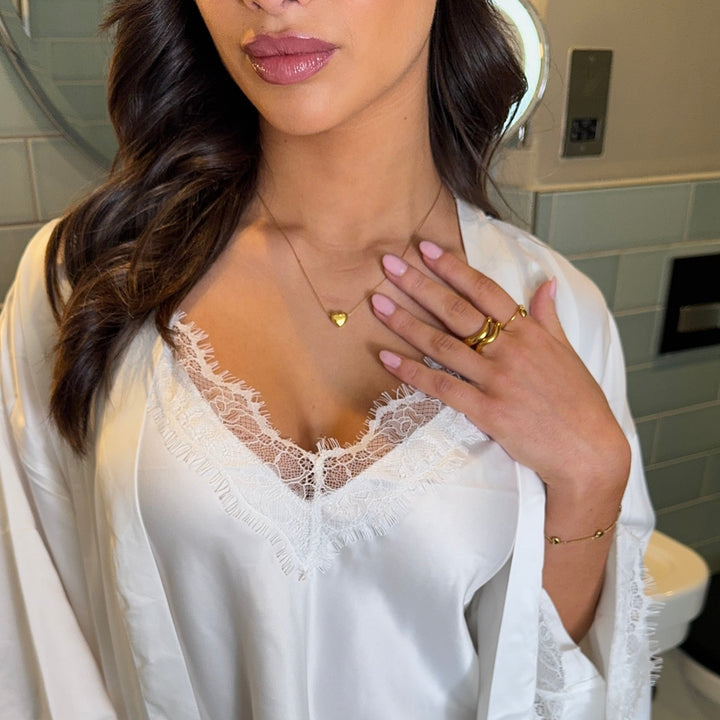 Mini Herzanhänger Halskette - Gold