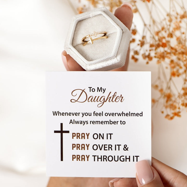 Doppelkreuzring - Gold