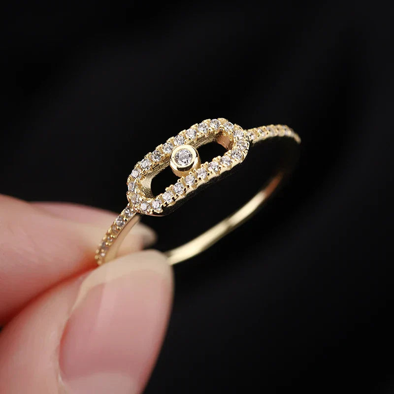 Emma - Geometrischer Ring für Frauen, Elegantes Design aus Sterlingsilber