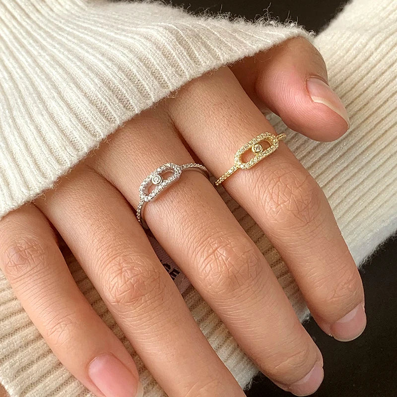 Emma - Geometrischer Ring für Frauen, Elegantes Design aus Sterlingsilber