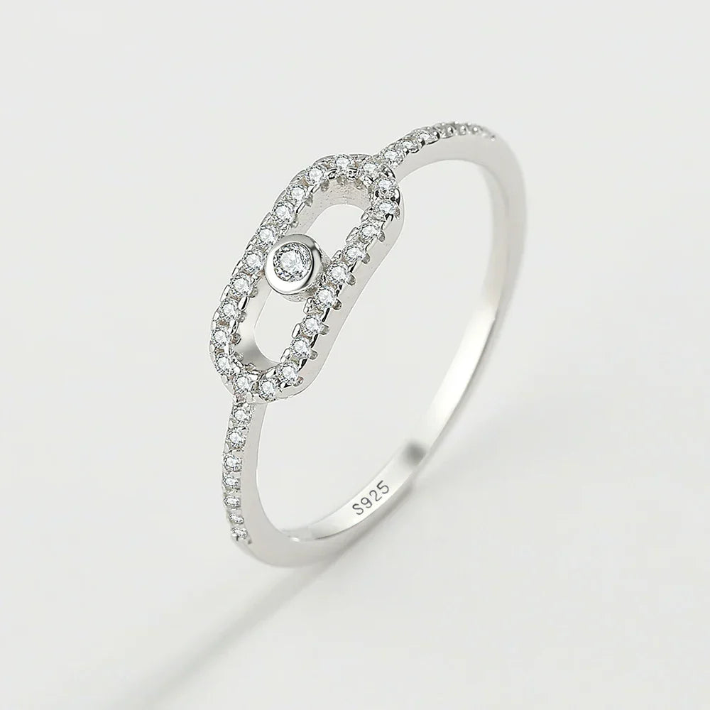 Emma - Geometrischer Ring für Frauen, Elegantes Design aus Sterlingsilber