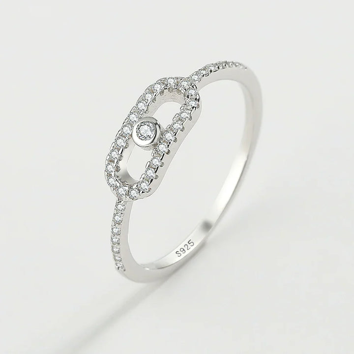 Emma - Geometrischer Ring für Frauen, Elegantes Design aus Sterlingsilber