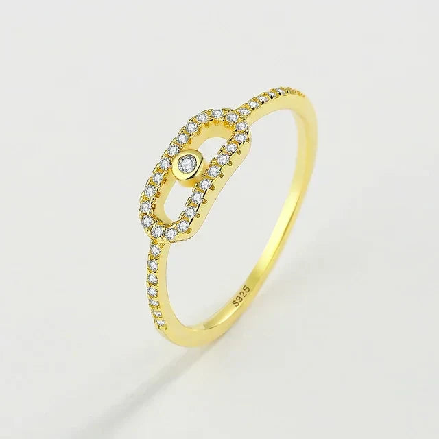 Emma - Geometrischer Ring für Frauen, Elegantes Design aus Sterlingsilber