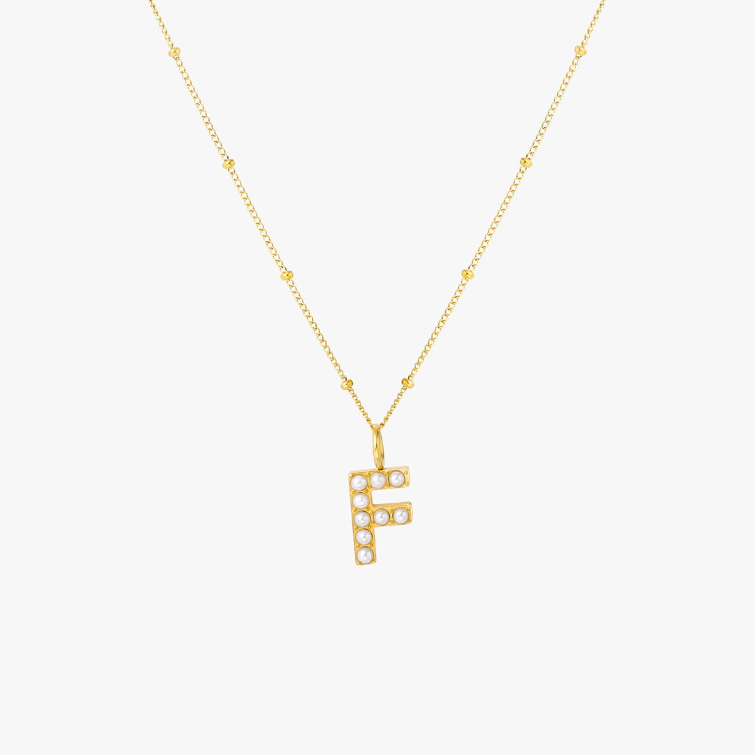 Perlen-Initialen-Halskette