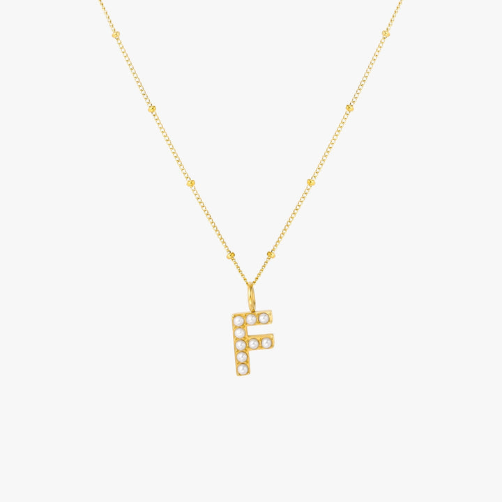 Perlen-Initialen-Halskette