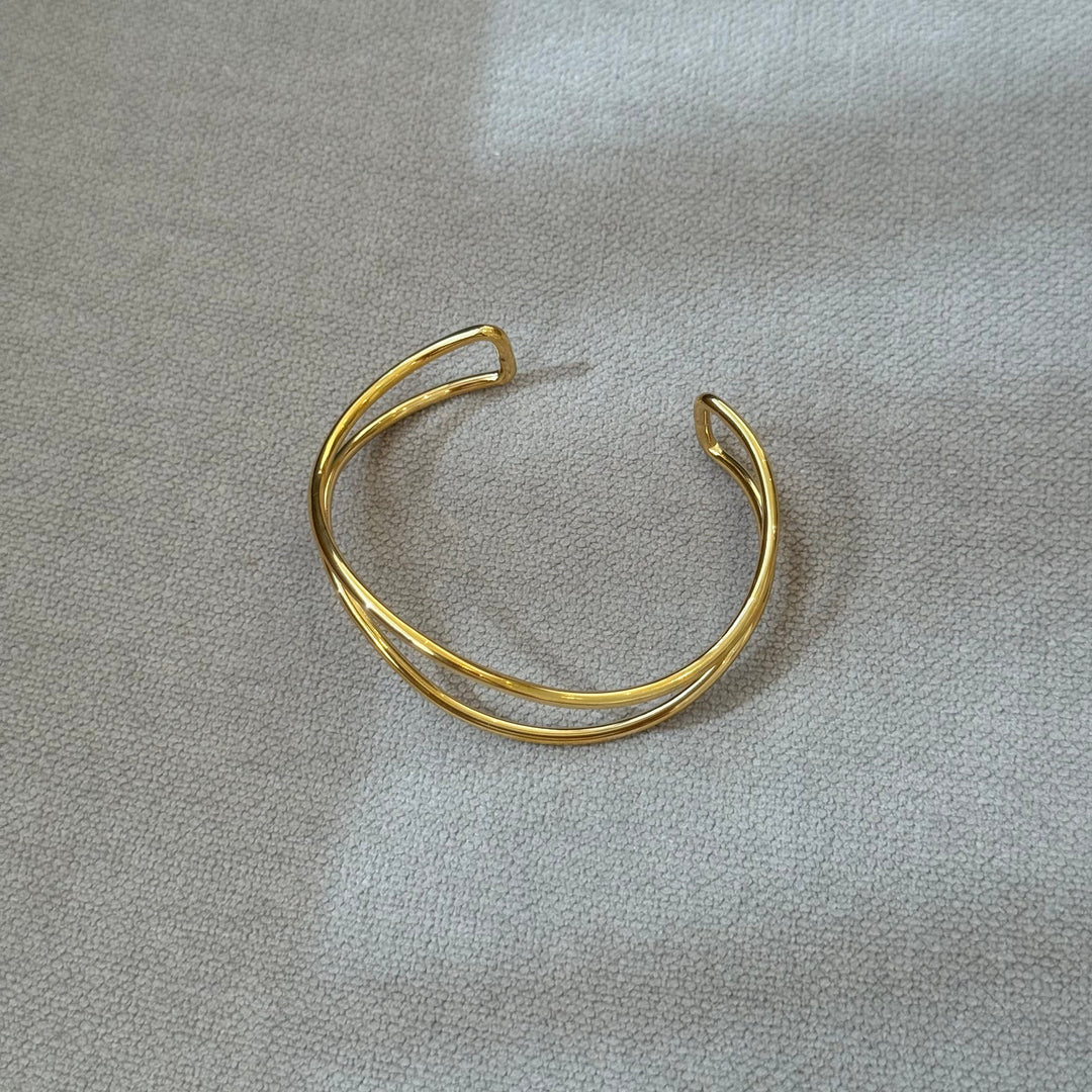 18K GOLD VERSTELLBARES WELLENARMBAND