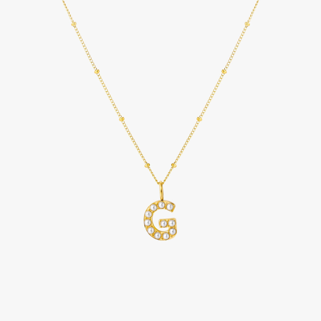 Perlen-Initialen-Halskette