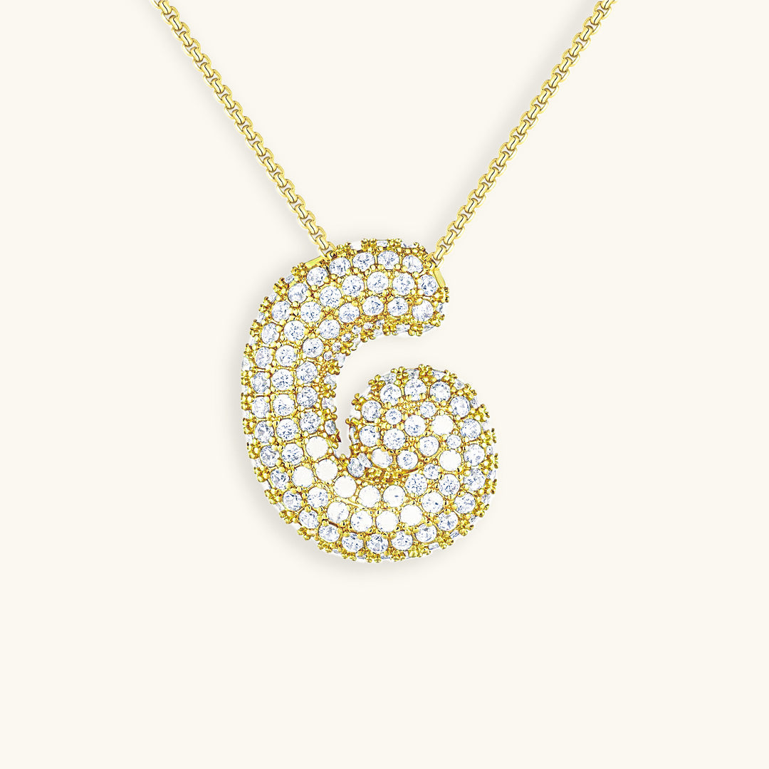 Zara Initial Diamant Halskette