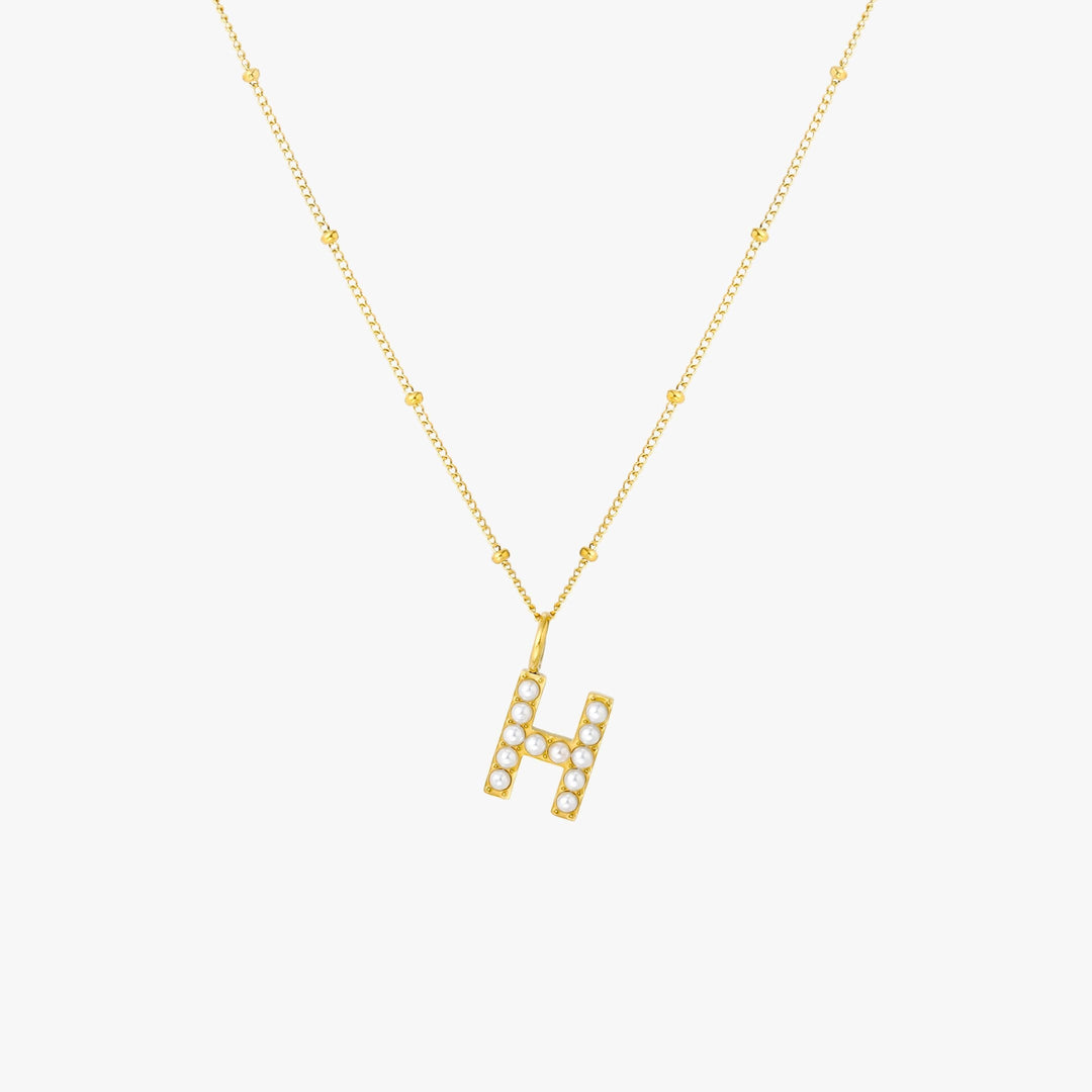 Perlen-Initialen-Halskette