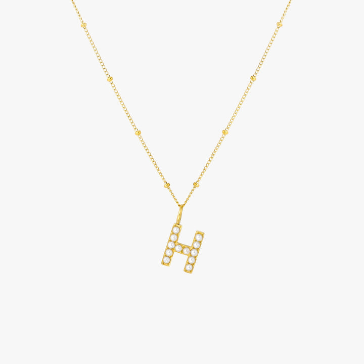 Perlen-Initialen-Halskette