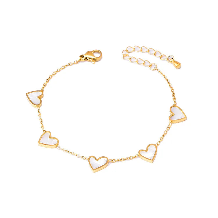 Lyra Elegantes Armband aus Edelstahl mit Anhängern