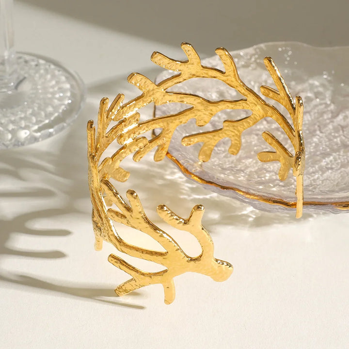 Luna geometrisches Goldarmband