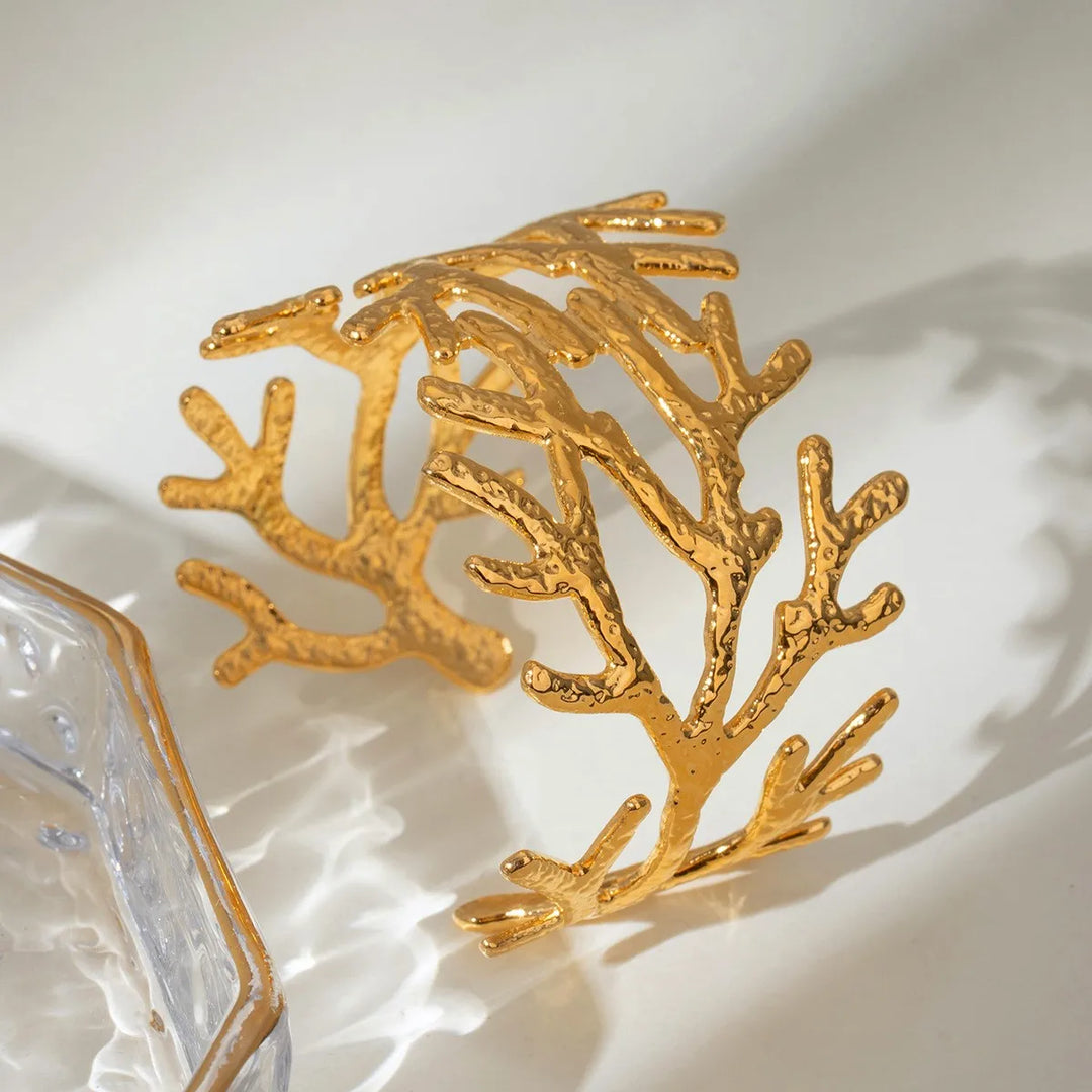 Luna geometrisches Goldarmband