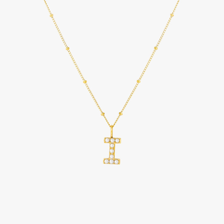 Perlen-Initialen-Halskette