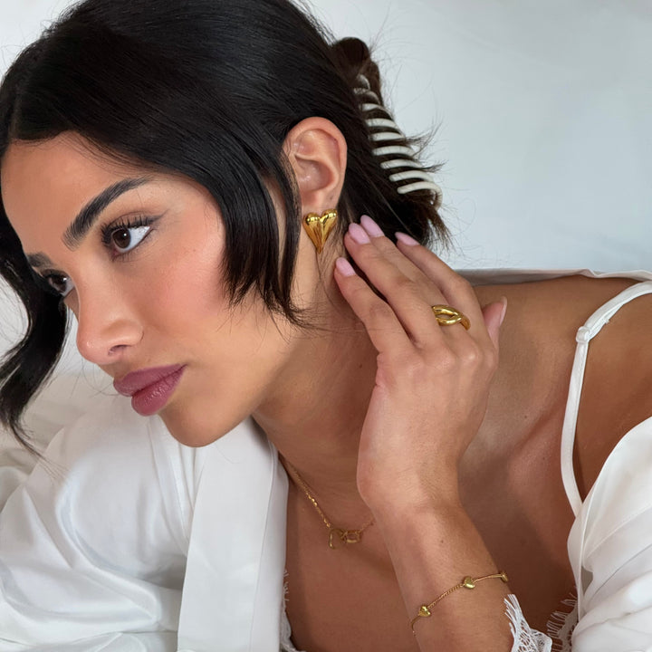 Liebesherz Ohrringe - Gold