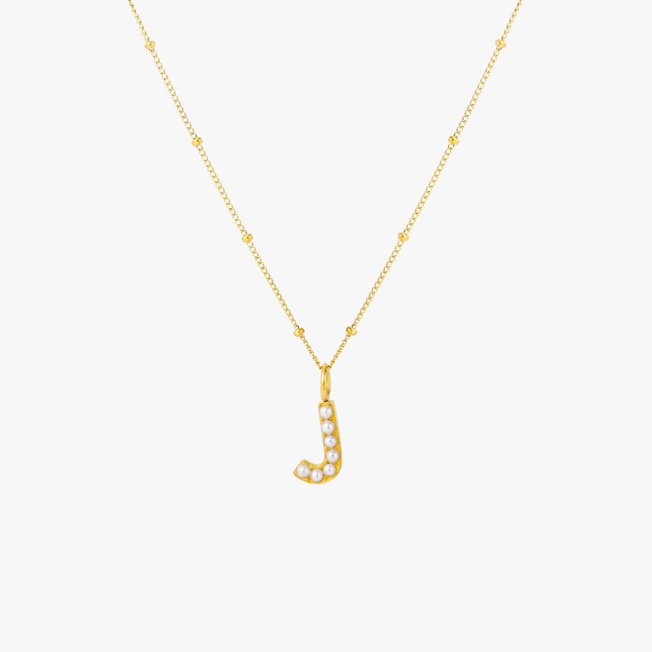 Perlen-Initialen-Halskette