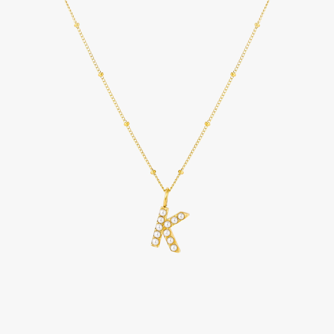 Perlen-Initialen-Halskette