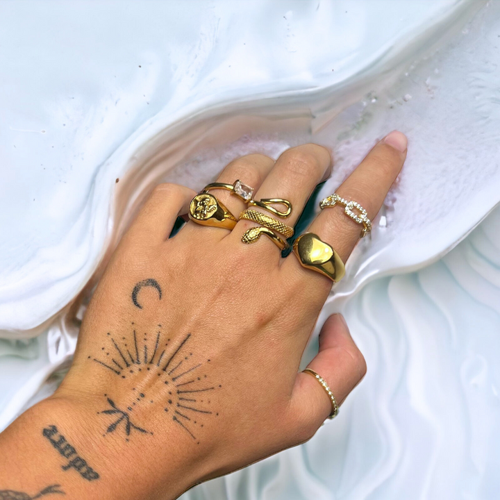 Detaillierter Schlangenring (Verstellbar)