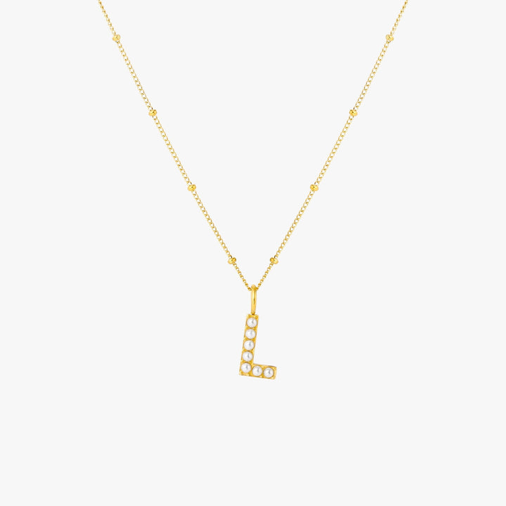 Perlen-Initialen-Halskette