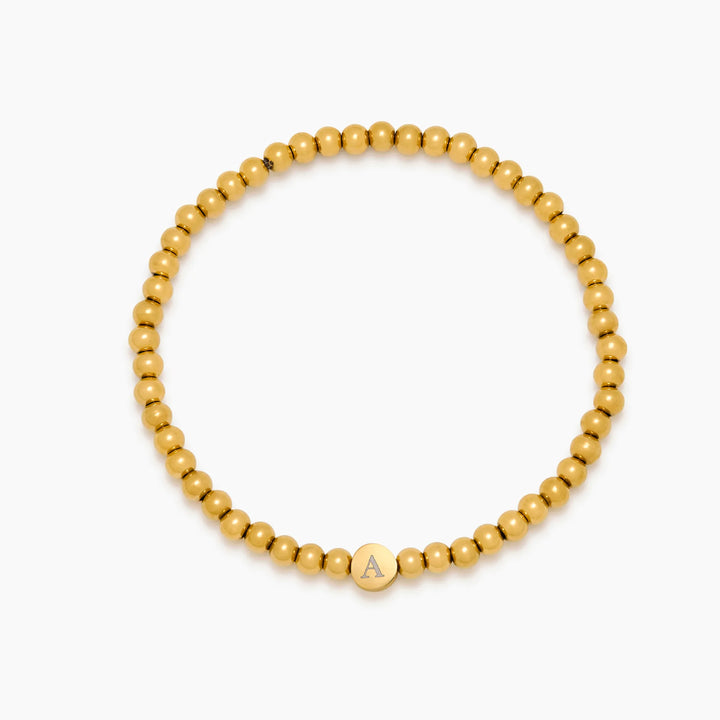 Gravierte Initialen Perlenarmband