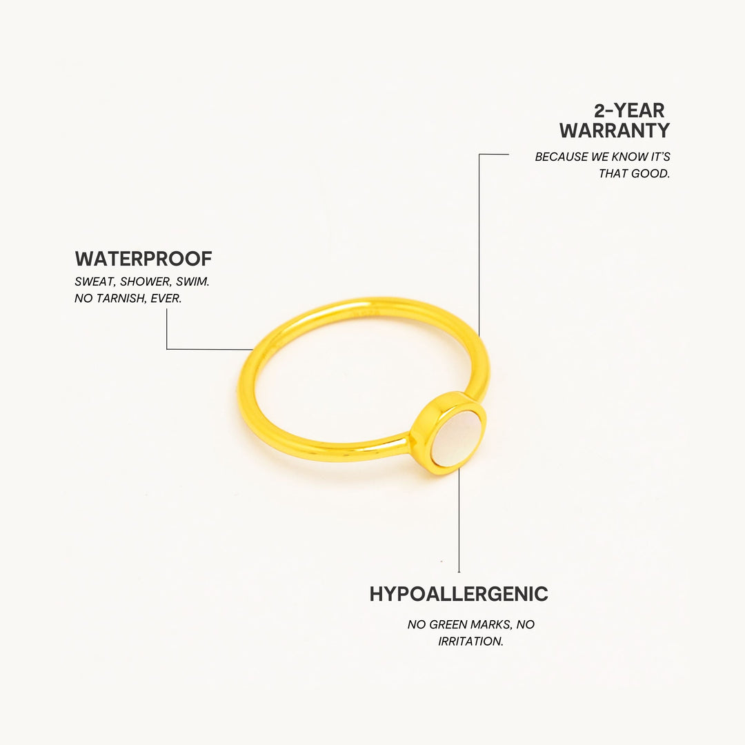 Mondschein Edelstein Ring