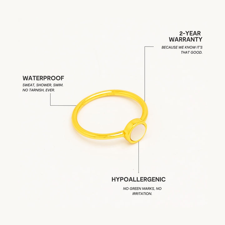 Mondschein Edelstein Ring