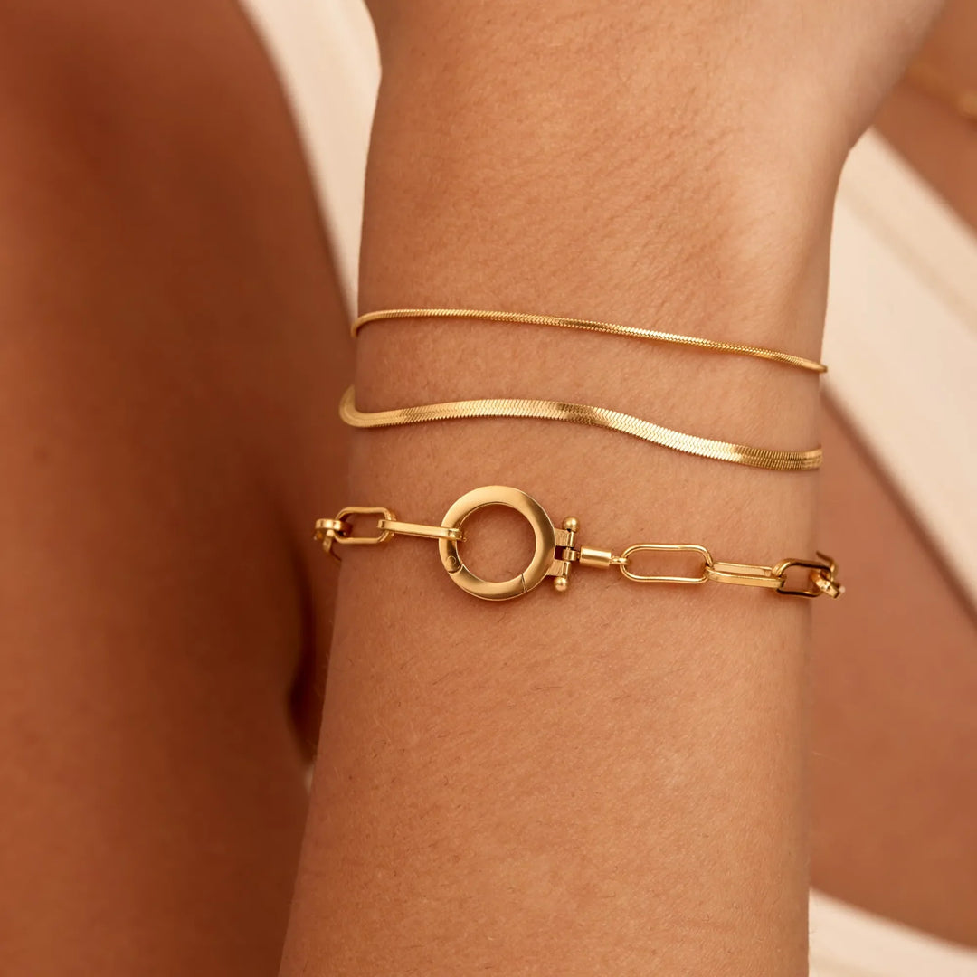 Doppelte Schlangenkette Geschichtete Armband
