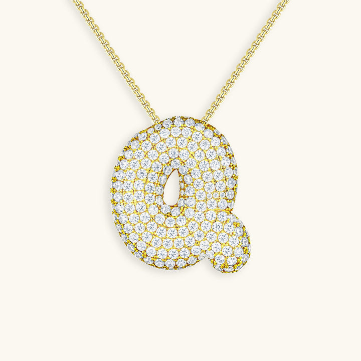 Zara Initial Diamant Halskette