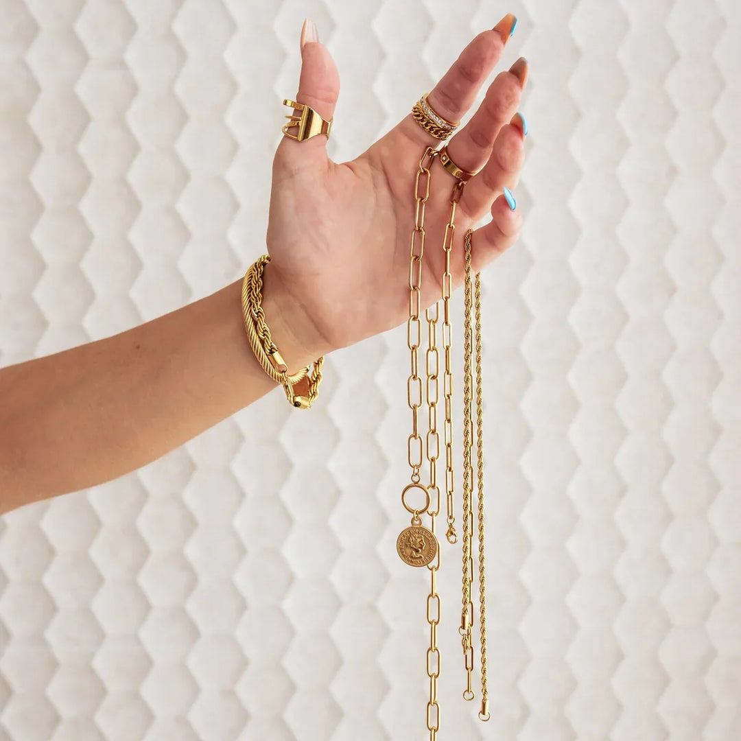 10 CENT TOGGLE HALSKETTE - GOLD