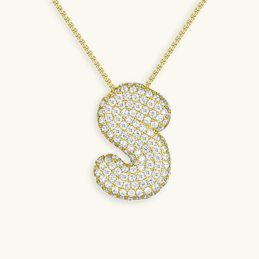 Zara Initial Diamant Halskette