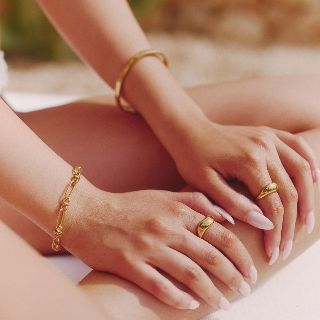 KLEINE STAPELBARE ARMREIF - GOLD