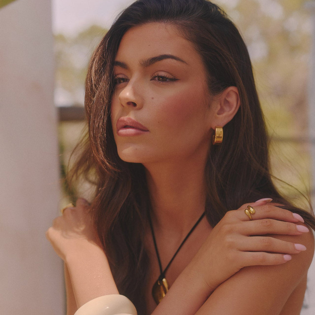 VINTAGE HOOP OHRRING - GOLD