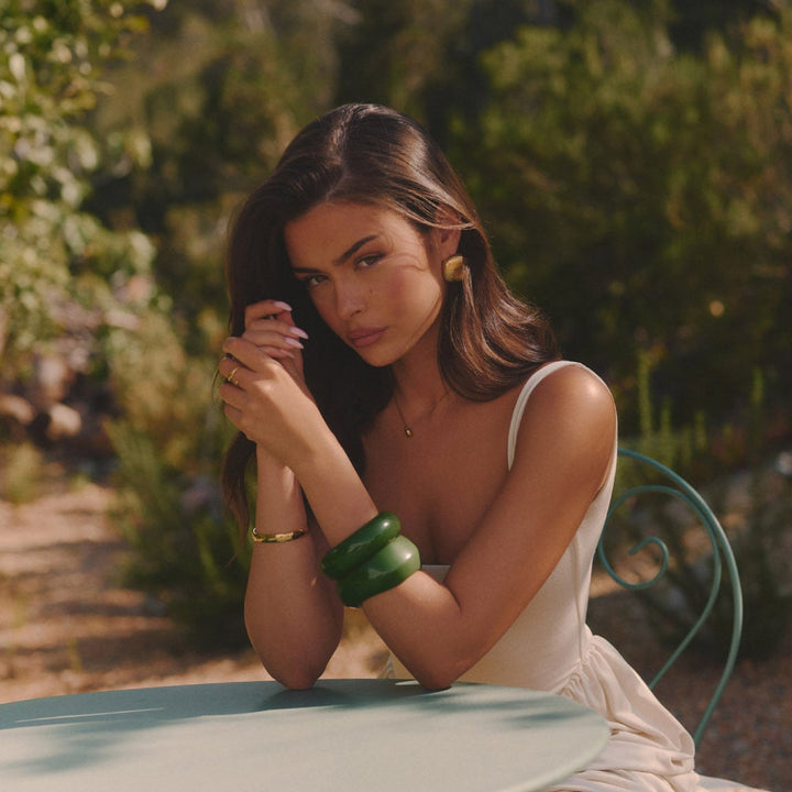 GROSSES STAPELBARES ARMBAND - GOLD