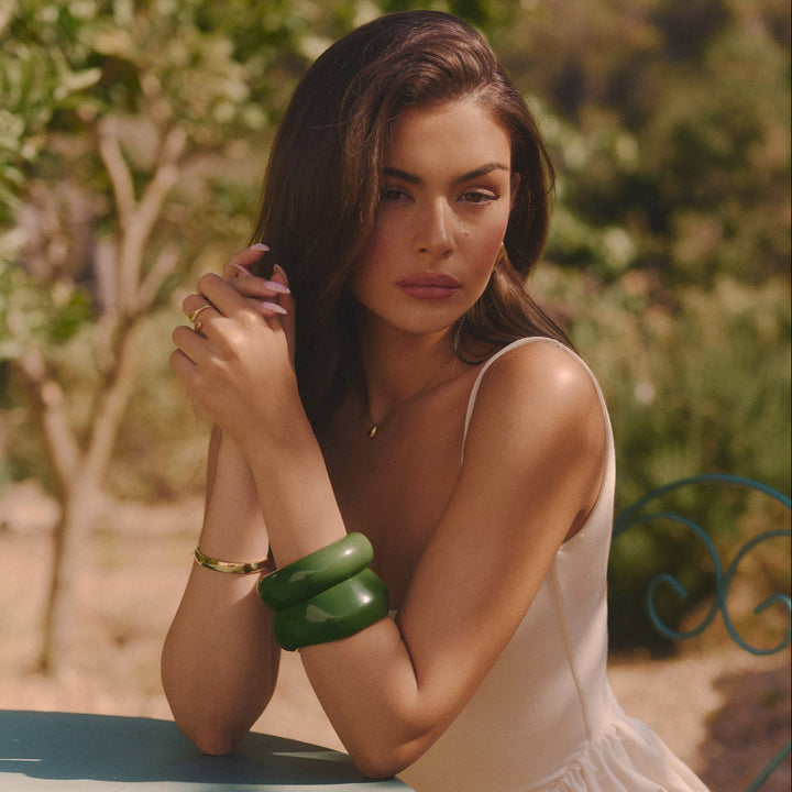 GROSSES STAPELBARES ARMBAND - GOLD