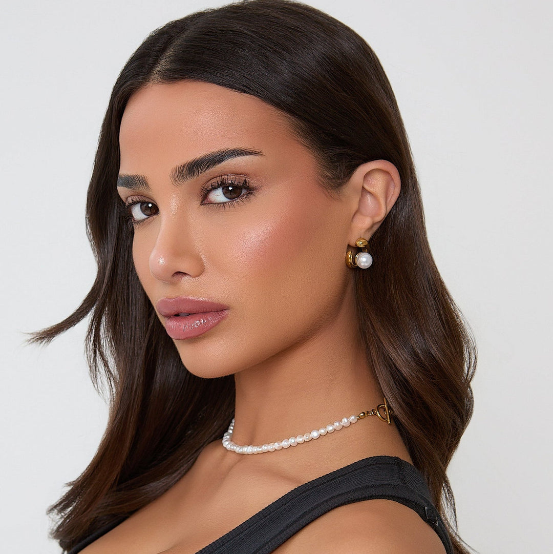 18K GOLD PERLENDETAIL OHRSCHMUCK