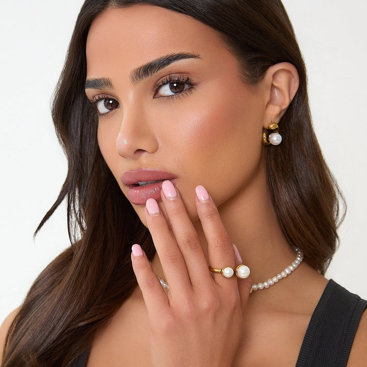 18K GOLD PERLENDETAIL OHRSCHMUCK