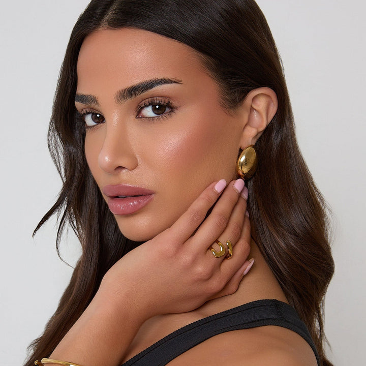 VERSTELLBARER SKULPTURALER RING - GOLD