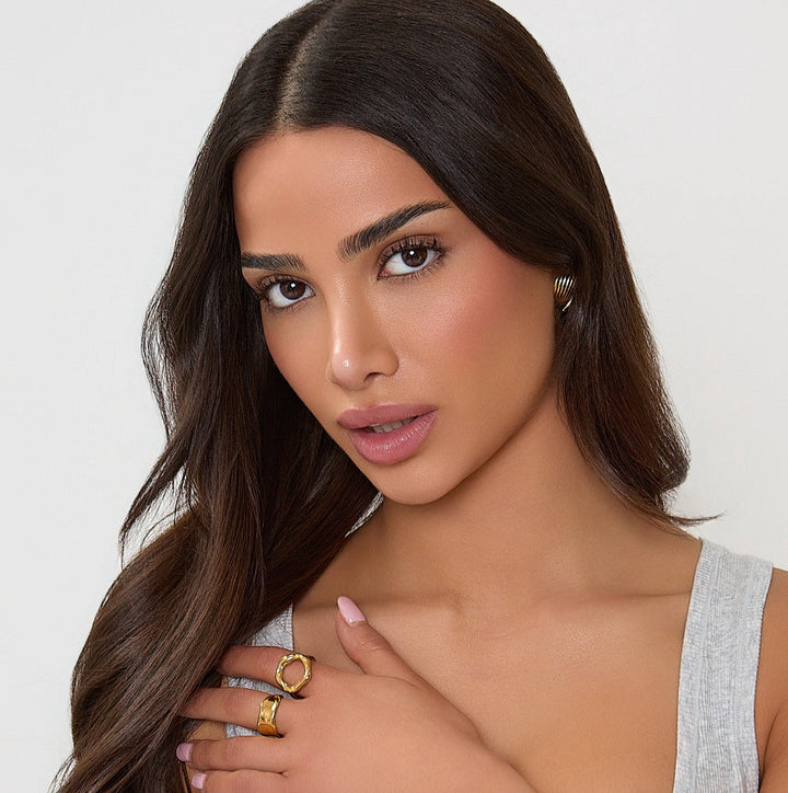 VERSTELLBARER STAPELRING - GOLD