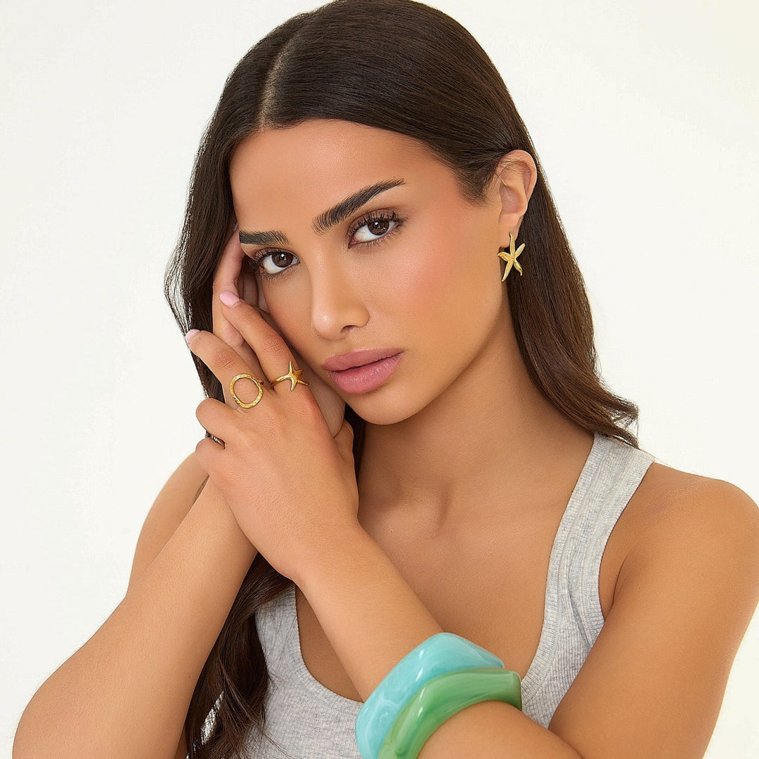 VERSTELLBARES OVALRING - GOLD