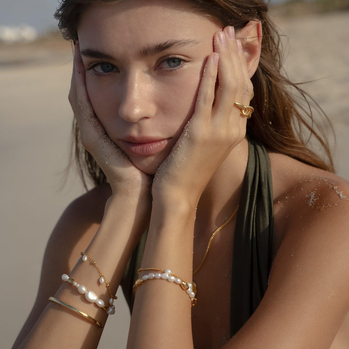 Welle der Perlen Armband