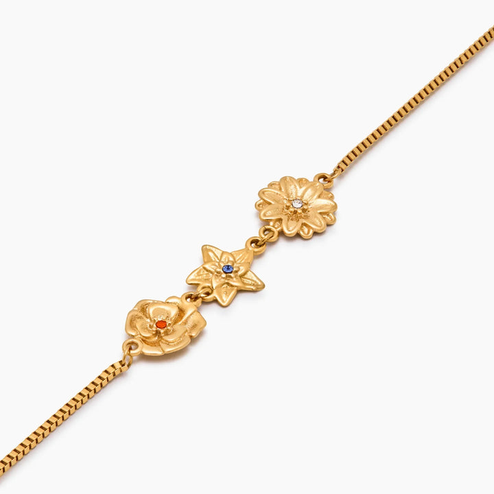 Personalisierte Geburtsblumen Charm Armband