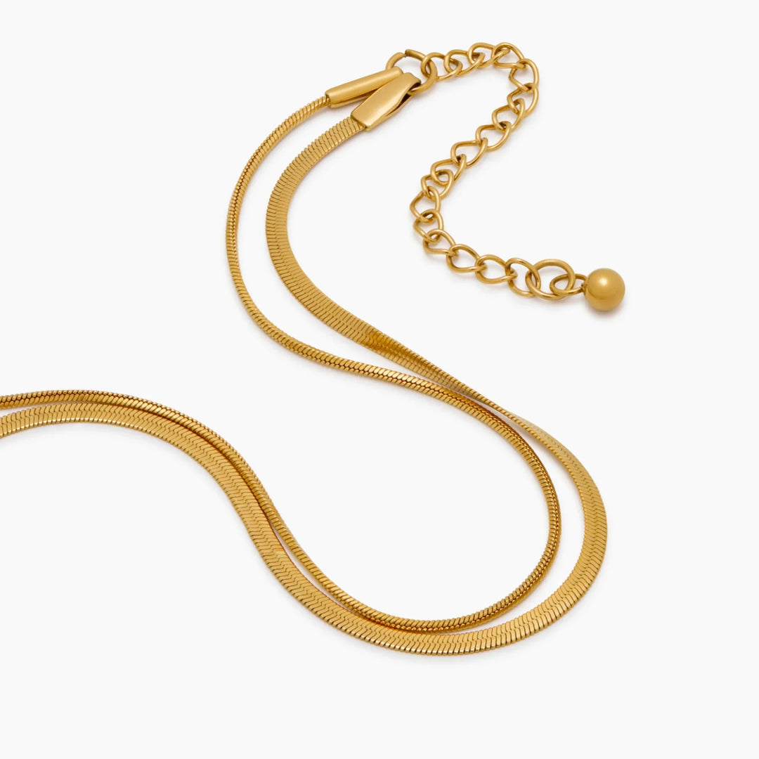 Doppelter Schlangenkette Geschichteter Armreif