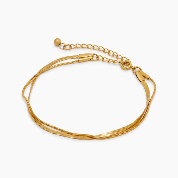 Doppelter Schlangenkette Geschichteter Armreif