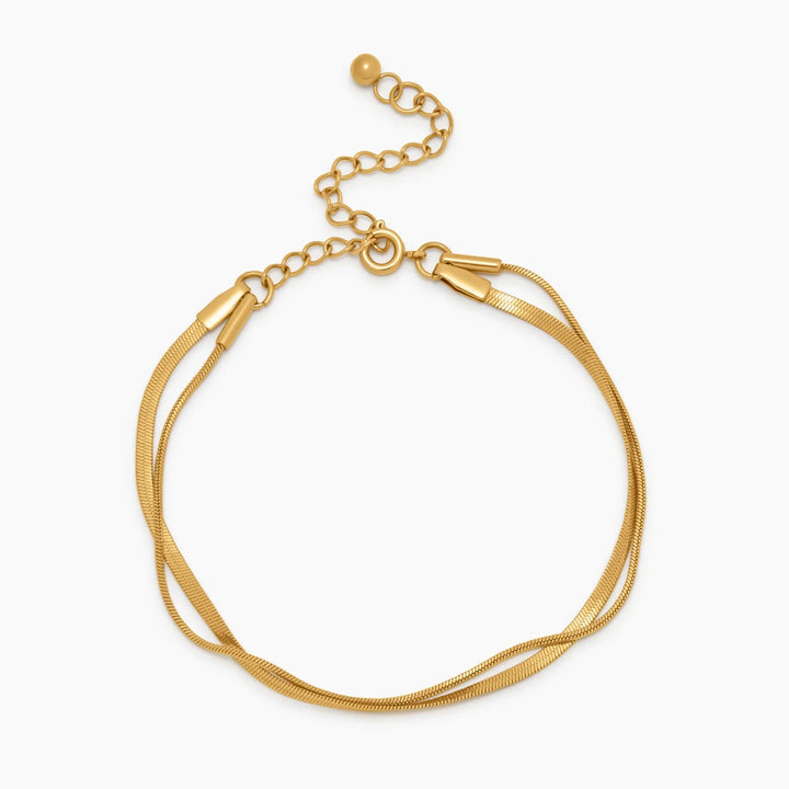 Doppelter Schlangenkette Geschichteter Armreif