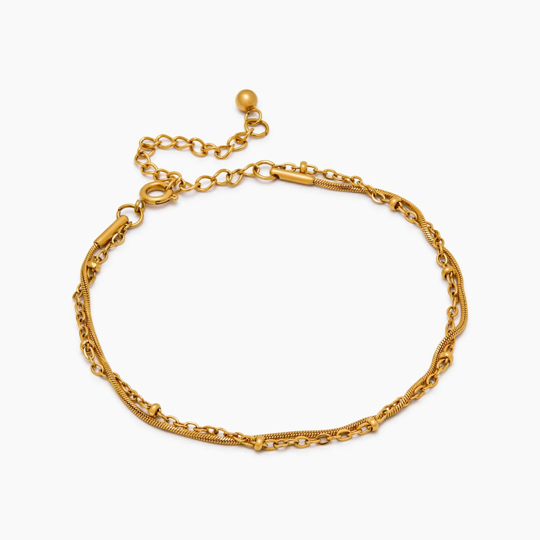 Perlen- & Schlangenkette Geschichtete Armband