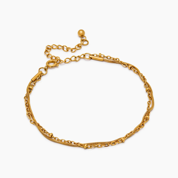 Perlen- & Schlangenkette Geschichtete Armband