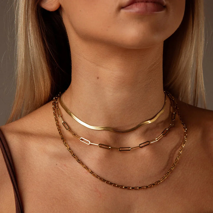 Schlangenkette Halskette - Gold